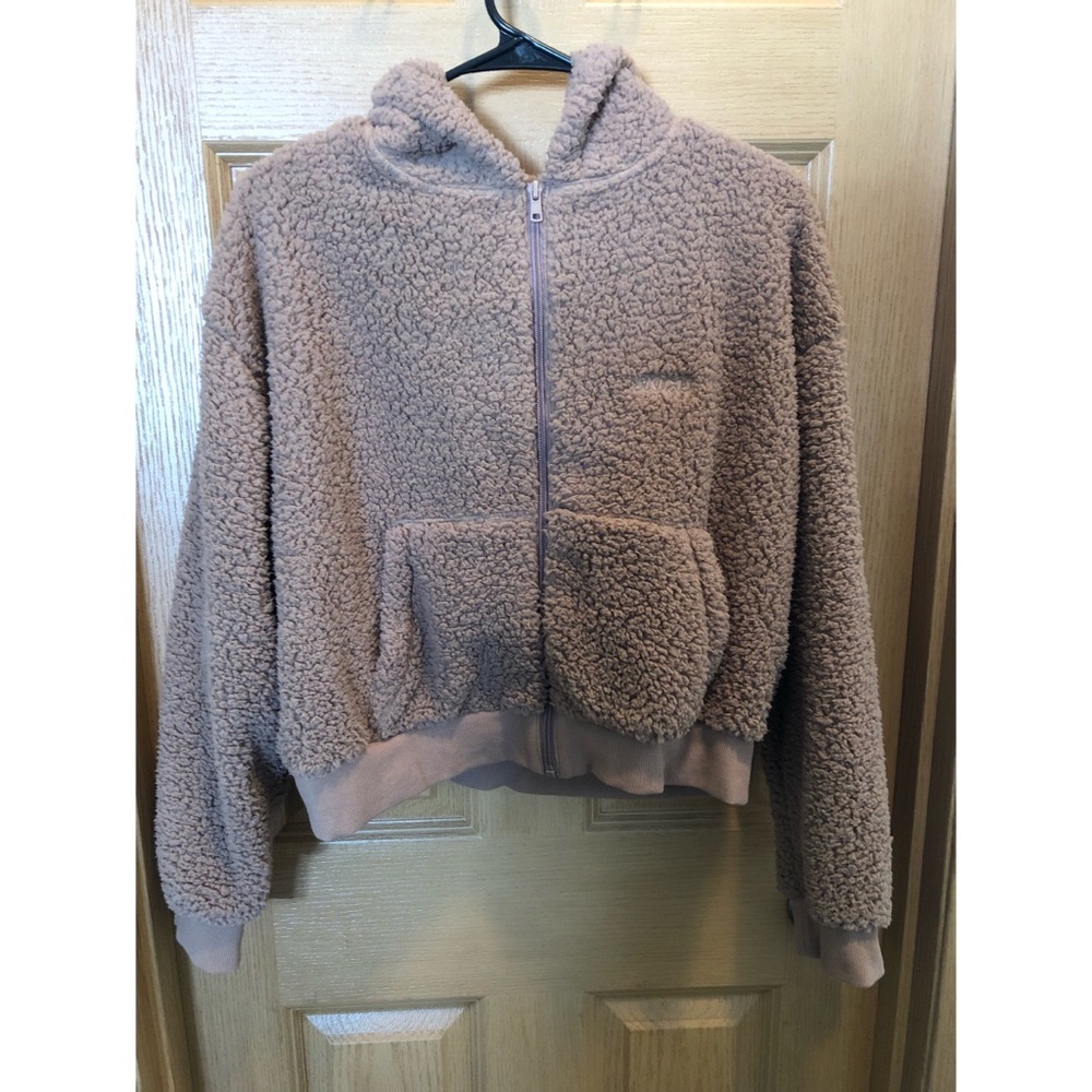 NWOT SKIMS TEDDY ZIP UP HOODIE